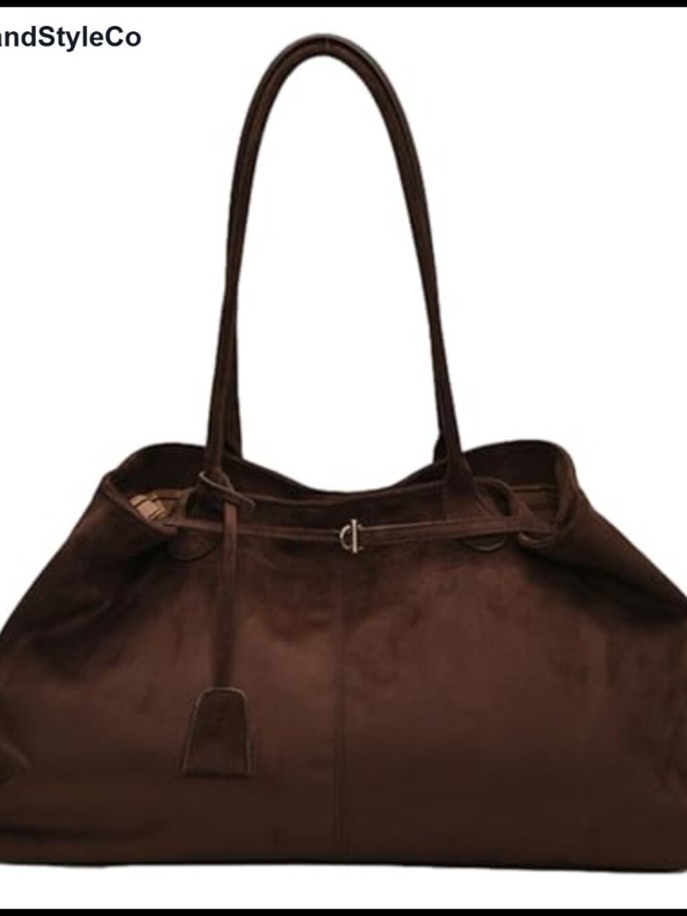 Suede Slouchy Shoulder Bag Women's Retro Tote Large Capacity Fall Commuter